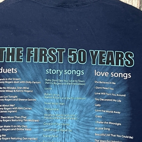 Kenny Rogers Country Music Concert Tour Crewneck Tshirt - Picture 5 of 7